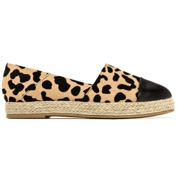Leopard Espadrille Trim Dressy Slip On - Picture 5 of 8
